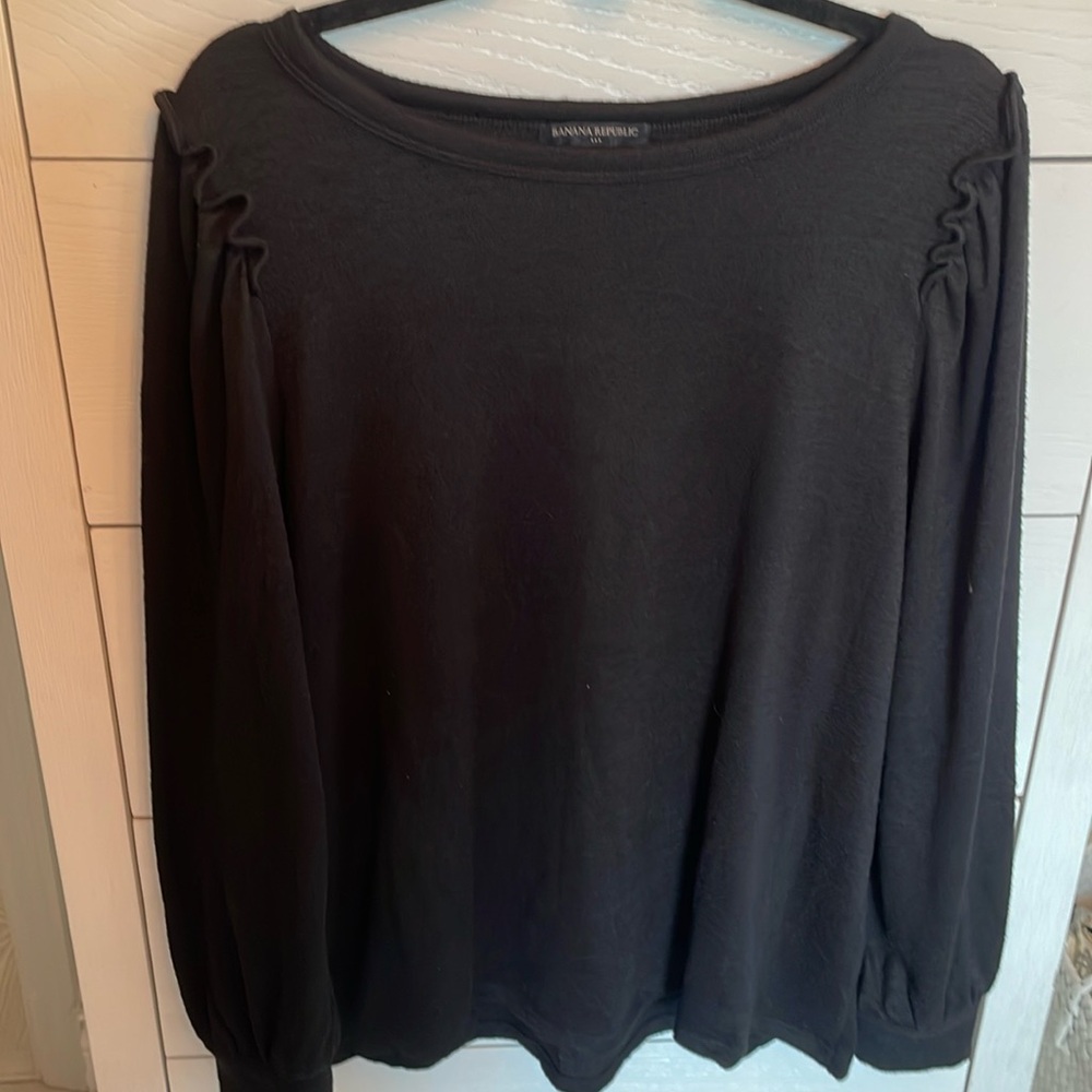 Banana Republic cozy ruffle sleeve top.